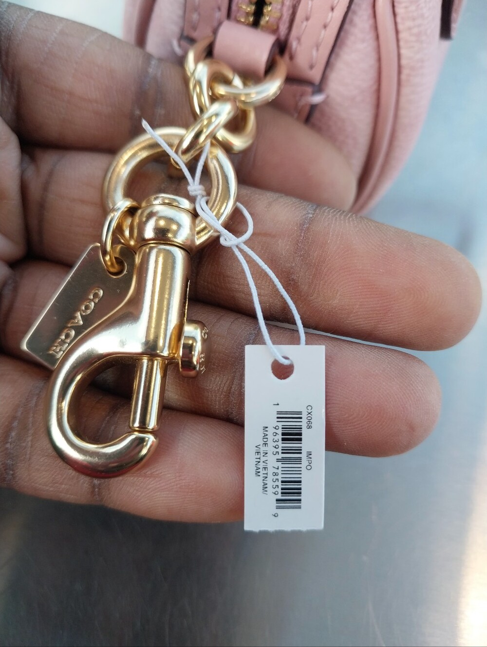 Coach Signature Mini Rowan Charm in Powder Pink - Picture 3 of 10